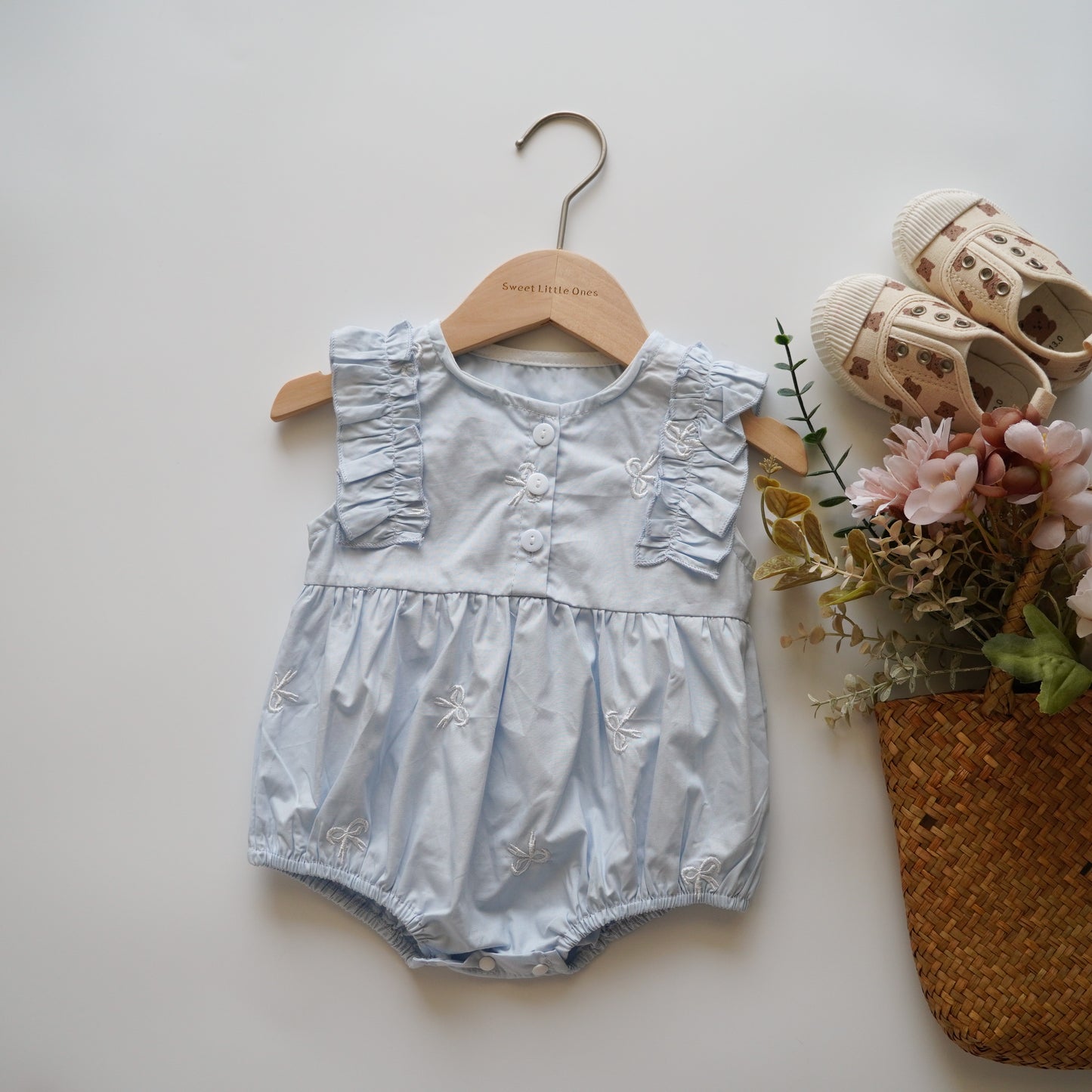 Baby Blue Ruffled Sister Matching