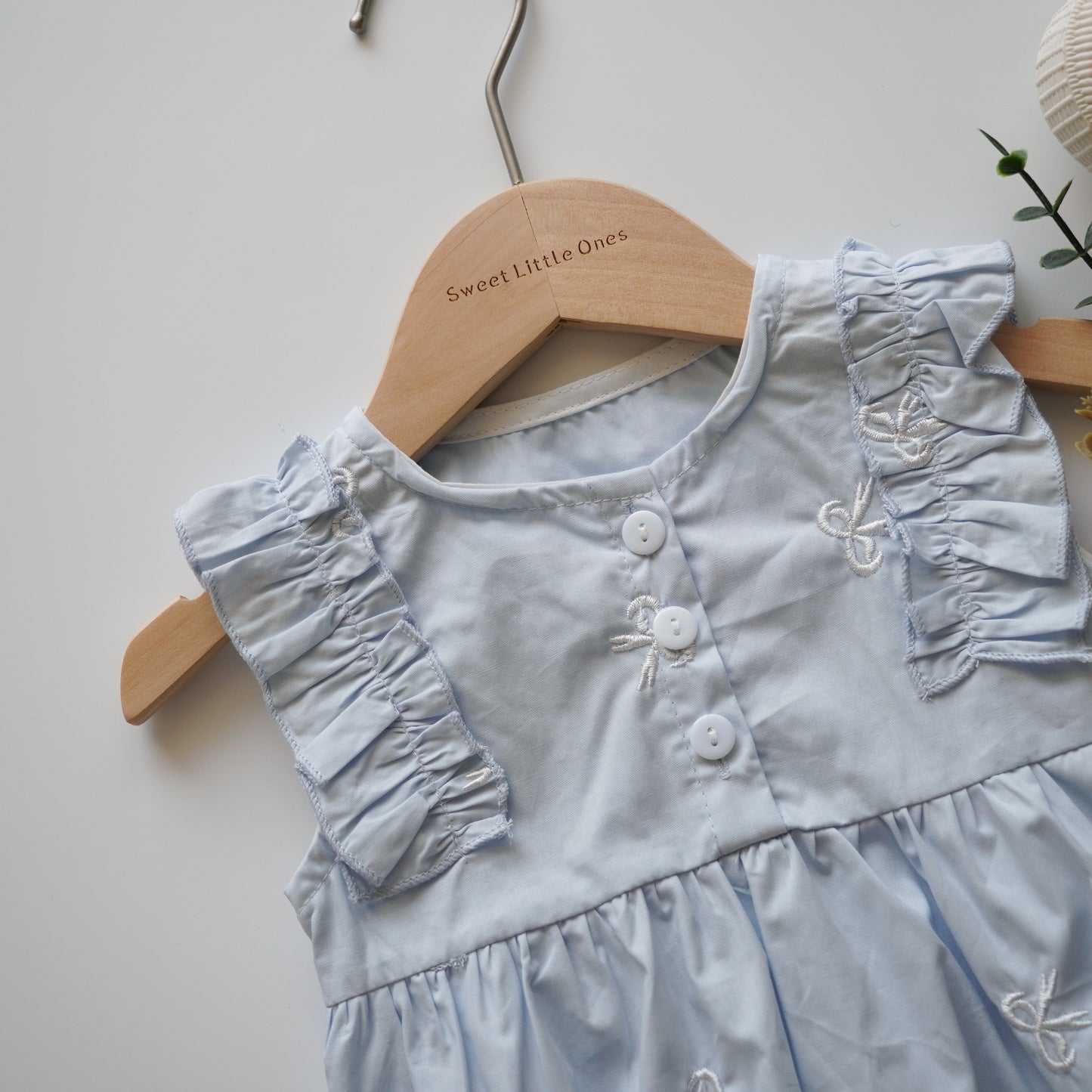 Baby Blue Ruffled Sister Matching