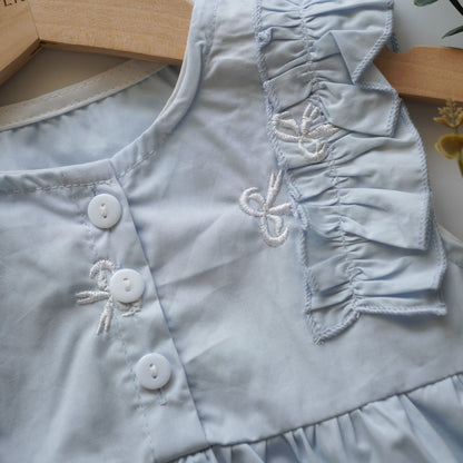 Baby Blue Ruffled Sister Matching