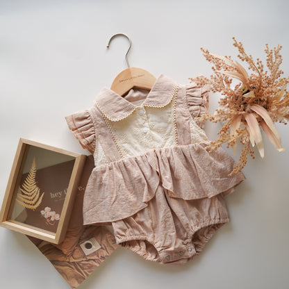 Daily Ruffled Sleeves Romper