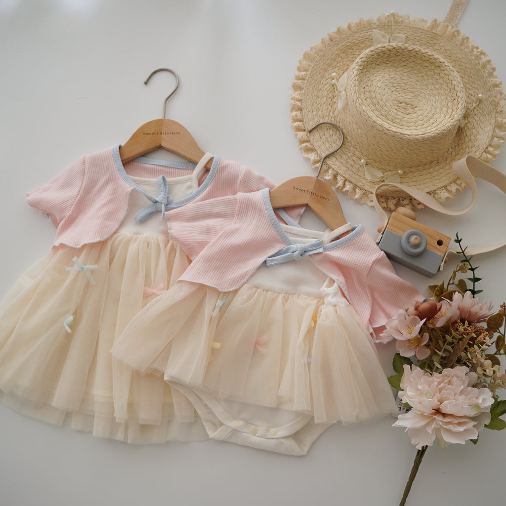 Pastel Ribbon Sister Matching with Outer