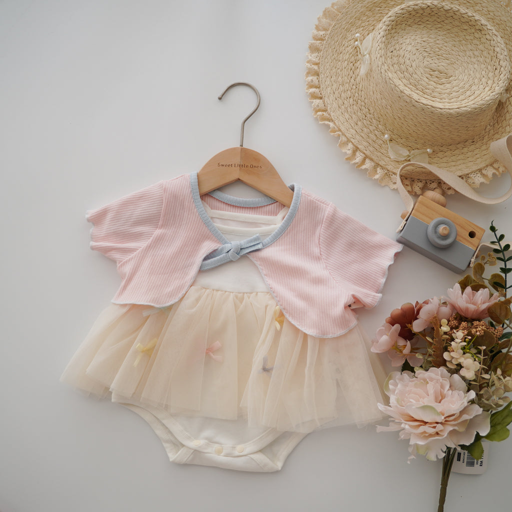 Pastel Ribbon Sister Matching with Outer