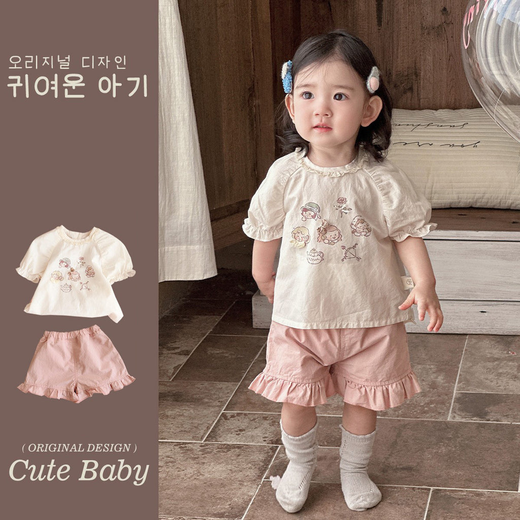 Princess Top & Ruffled Pants Set (Size 73)