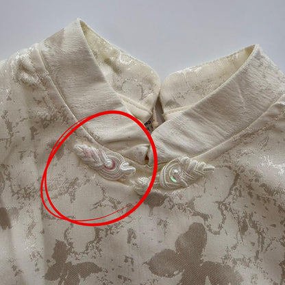 Elegant Plain Mesh Cheongsam (Defect)